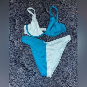 Hollister Blue and Light Blue Bikini Set